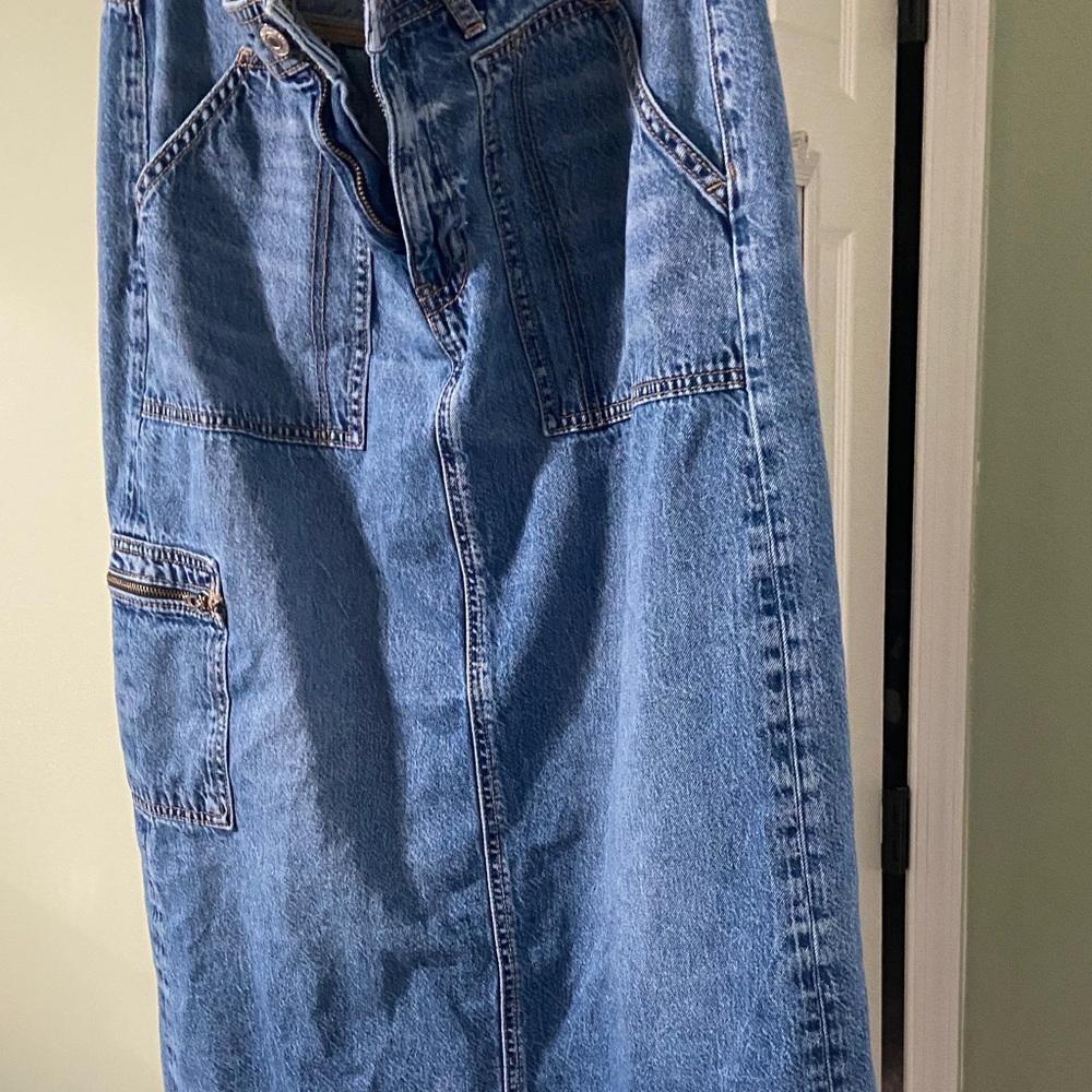 American Eagle Outfitters Blue Denim Maxi Skirt